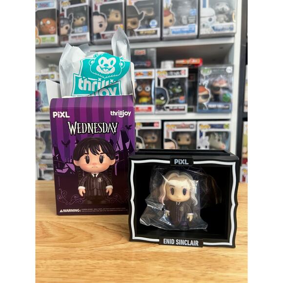 Wednesday Addams & Enid Sinclair Thrilljoy PIXL Vinyl Figures Television Show TV - Picture 3 of 4